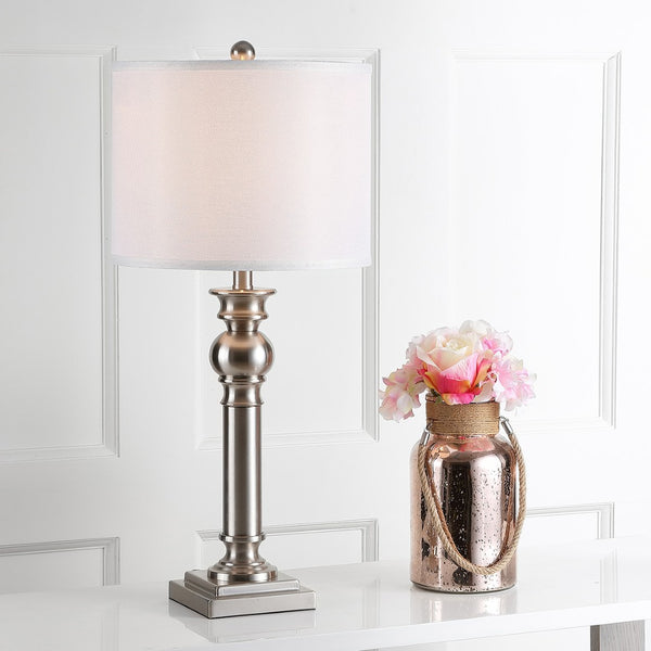 Safavieh ARGOS Column Lamps - Elegant Metal Design for Warm Ambiance in Living Rooms, Bedrooms & Offices LIT4323A-SET2