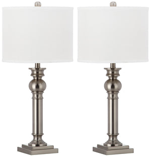 Safavieh ARGOS Column Lamps - Elegant Metal Design for Warm Ambiance in Living Rooms, Bedrooms & Offices LIT4323A-SET2
