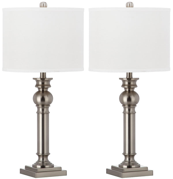 Safavieh ARGOS Column Lamps - Elegant Metal Design for Warm Ambiance in Living Rooms, Bedrooms & Offices LIT4323A-SET2