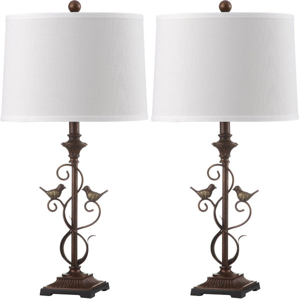Safavieh BIRDSONG Table Lamps – Elegant Oil Rub Bronze Lighting with Sculptural Design for Any Decor Style LIT4325A-SET2