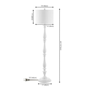 Safavieh BESSIE Candlestick Floor Lamp - Elegant White Ambient Lighting for Living Rooms, Bedrooms & Offices LIT4327A