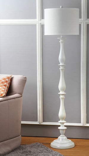 Safavieh BESSIE Candlestick Floor Lamp - Elegant White Ambient Lighting for Living Rooms, Bedrooms & Offices LIT4327A