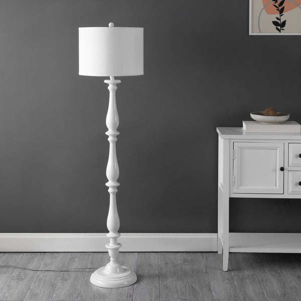 Safavieh BESSIE Candlestick Floor Lamp - Elegant White Ambient Lighting for Living Rooms, Bedrooms & Offices LIT4327A
