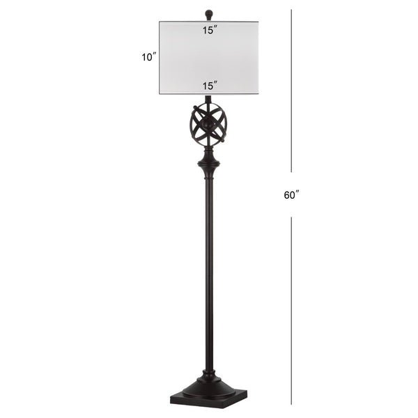 Safavieh FRANKLIN Armillary 60-Inch Floor Lamp in Oil Rubbed Bronze – Sculptural, Ambient Lighting Accent LIT4328A