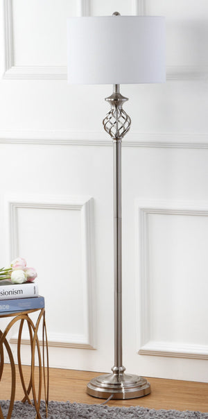 Safavieh SOPHIA, 59.75-Inch Pewter Iron Floor Lamp - Elegant Ambient Lighting for Modern Home Decor & Style LIT4329A