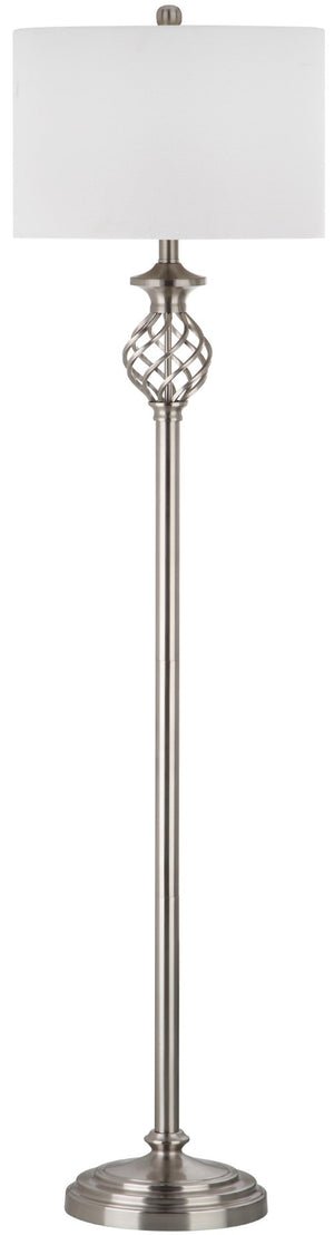 Safavieh SOPHIA, 59.75-Inch Pewter Iron Floor Lamp - Elegant Ambient Lighting for Modern Home Decor & Style LIT4329A