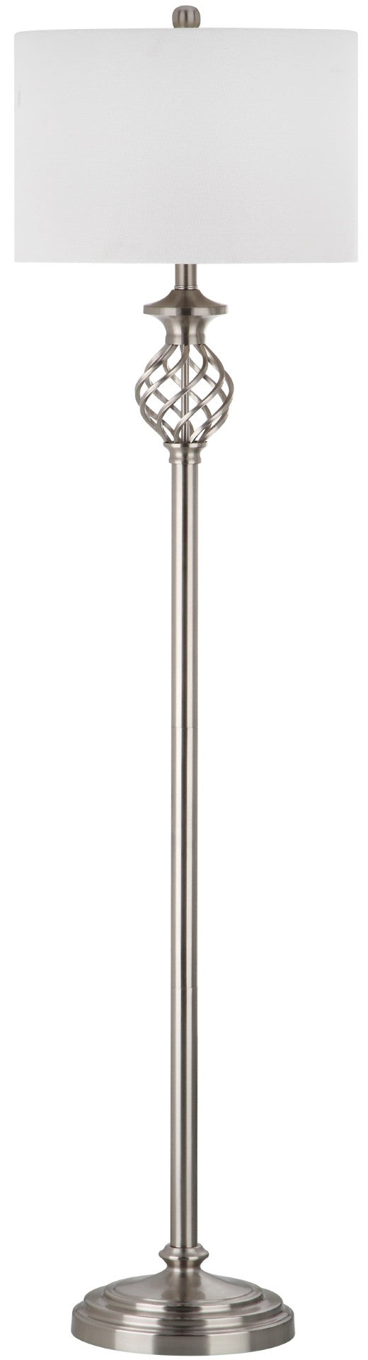 Safavieh SOPHIA, 59.75-Inch Pewter Iron Floor Lamp - Elegant Ambient Lighting for Modern Home Decor & Style LIT4329A