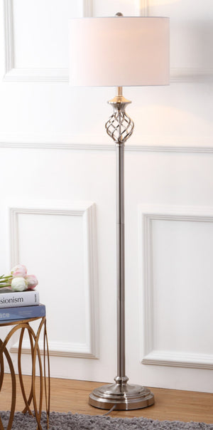 Safavieh SOPHIA, 59.75-Inch Pewter Iron Floor Lamp - Elegant Ambient Lighting for Modern Home Decor & Style LIT4329A