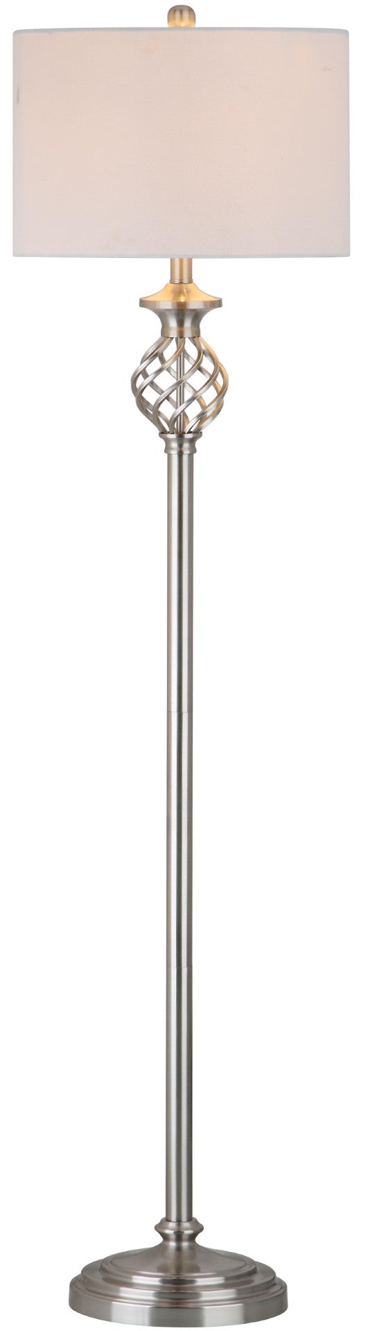 Safavieh SOPHIA, 59.75-Inch Pewter Iron Floor Lamp - Elegant Ambient Lighting for Modern Home Decor & Style LIT4329A