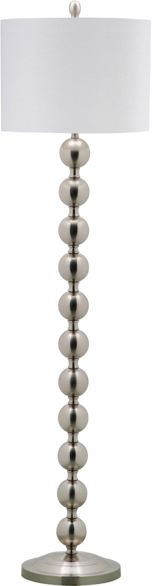 Safavieh REFLECTIONS Stacked Ball Floor Lamp - Modern Minimalist Lighting for Stylish Living Spaces and Nooks Silver LIT4330A