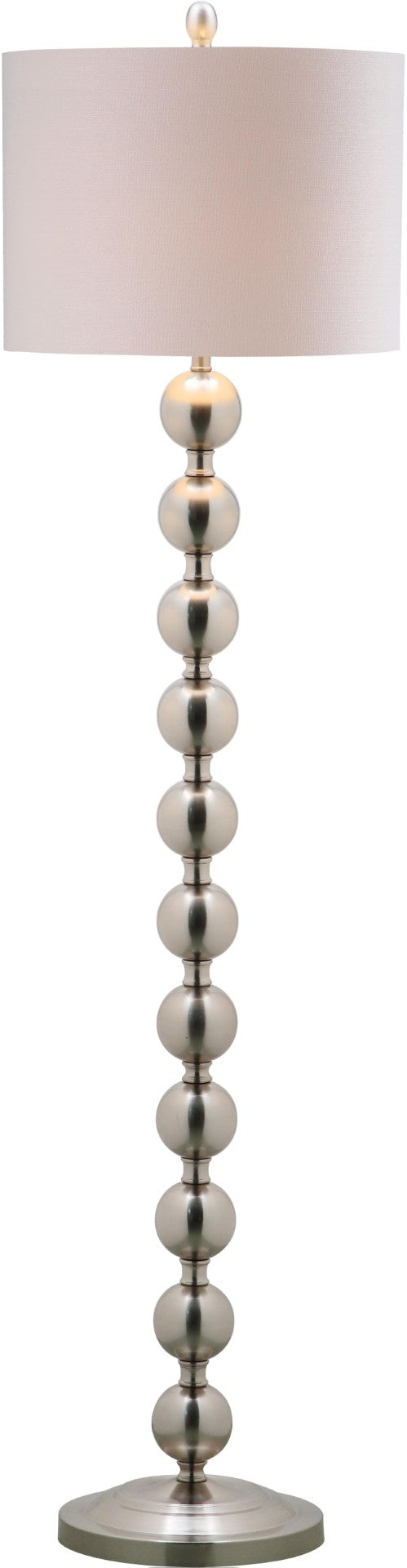Safavieh REFLECTIONS Stacked Ball Floor Lamp - Modern Minimalist Lighting for Stylish Living Spaces and Nooks Silver LIT4330A