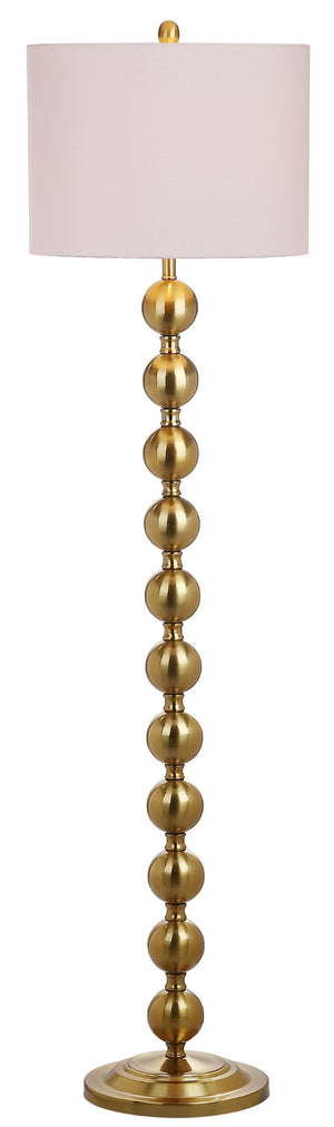 Safavieh REFLECTIONS Stacked Ball Floor Lamp - Modern Minimalist Lighting for Stylish Living Spaces and Nooks Brass LIT4330B
