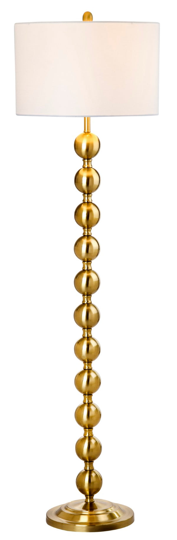 Safavieh REFLECTIONS Stacked Ball Floor Lamp - Modern Minimalist Lighting for Stylish Living Spaces and Nooks Brass LIT4330B