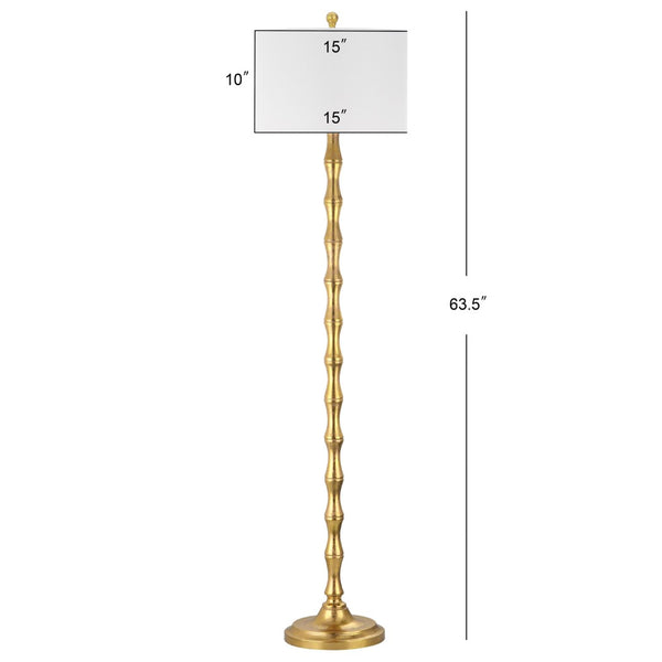 Safavieh AURELIA, 63.5 Inch Gold Metal Floor Lamp - Modern Glamour Lighting for Living Rooms & Bedrooms LIT4334A