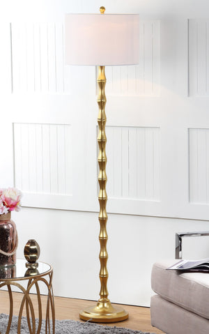 Safavieh AURELIA, 63.5 Inch Gold Metal Floor Lamp - Modern Glamour Lighting for Living Rooms & Bedrooms LIT4334A