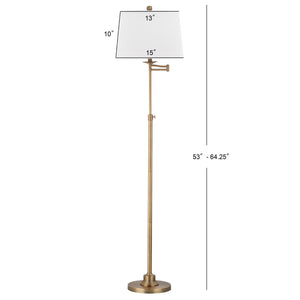 Safavieh NADIA, Adjustable Copper Metal Floor Lamp for Modern Living Spaces, Warm Ambient Lighting & Style LIT4337A
