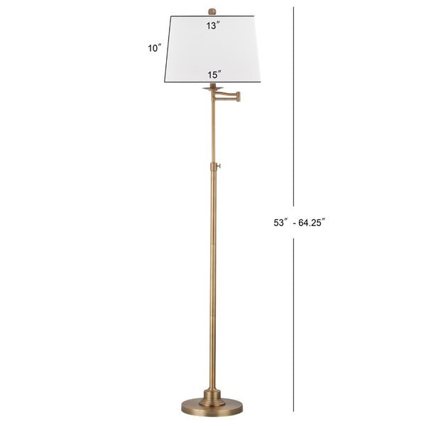Safavieh NADIA, Adjustable Copper Metal Floor Lamp for Modern Living Spaces, Warm Ambient Lighting & Style LIT4337A