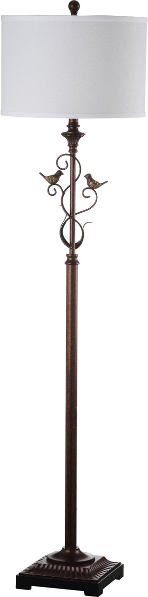 Safavieh BIRDSONG Floor Lamp - Elegant Oil-Rubbed Bronze Light with Whimsical Bird Accents for Home Décor LIT4338A
