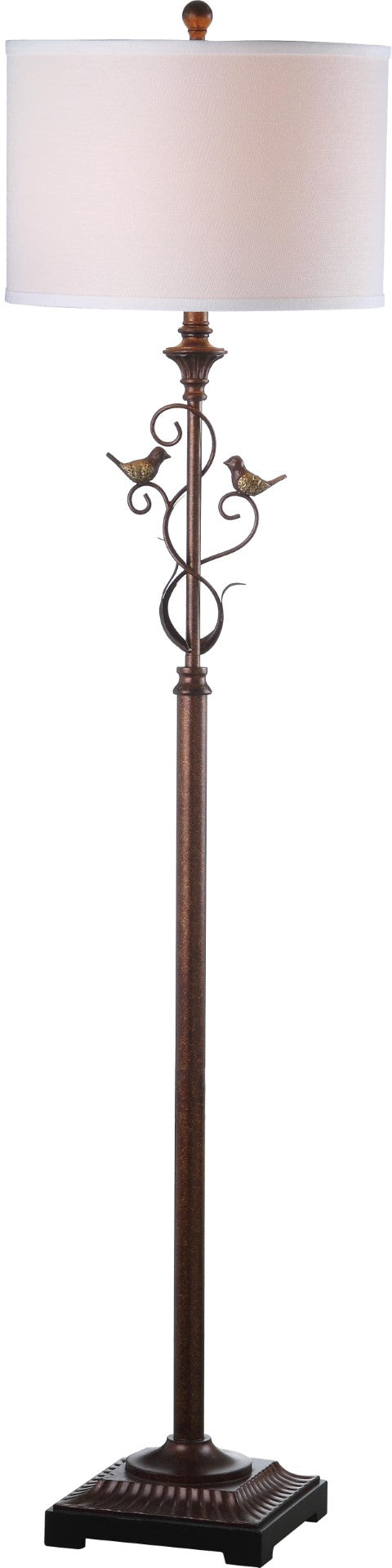 Safavieh BIRDSONG Floor Lamp - Elegant Oil-Rubbed Bronze Light with Whimsical Bird Accents for Home Décor LIT4338A