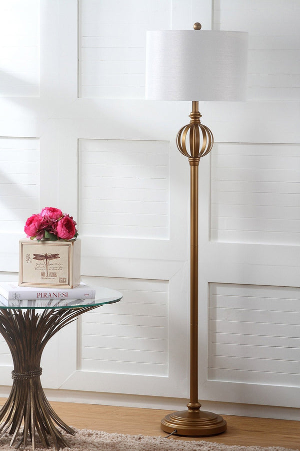 Safavieh GARDEN Sphere Floor Lamp - Elegant Gold Iron Light for Modern Spaces, Timeless Ambient Glow & Style LIT4343A