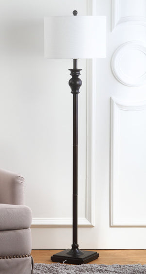Safavieh ALPHIE Floor Lamp - Sleek Ebony Metal Design for Modern Elegance & Versatile Ambient Lighting Solutions LIT4344A