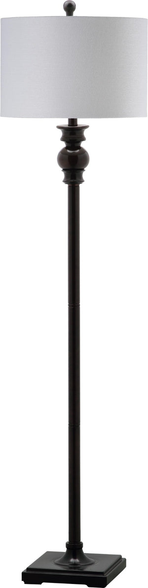 Safavieh ALPHIE Floor Lamp - Sleek Ebony Metal Design for Modern Elegance & Versatile Ambient Lighting Solutions LIT4344A