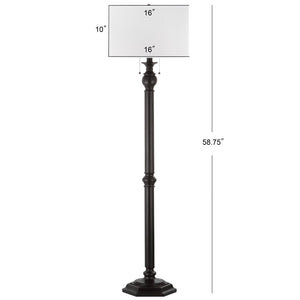 Safavieh JESSIE Floor Lamp - Elegant Oil Rub Bronze Metal Light for Modern & Classic Home Décor, 58.75" Tall LIT4345A