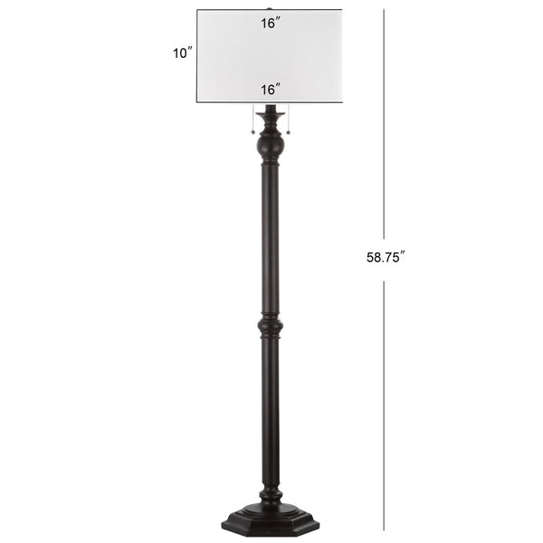 Safavieh JESSIE Floor Lamp - Elegant Oil Rub Bronze Metal Light for Modern & Classic Home Décor, 58.75" Tall LIT4345A