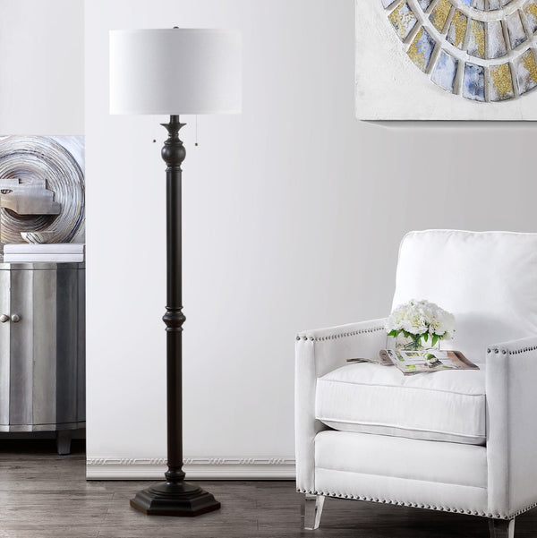 Safavieh JESSIE Floor Lamp - Elegant Oil Rub Bronze Metal Light for Modern & Classic Home Décor, 58.75" Tall LIT4345A