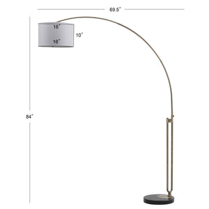 Safavieh POLARIS Arc Floor Lamp in Chrome – Sleek Design, Marble Base & Adjustable Light for Modern Spaces LIT4349A