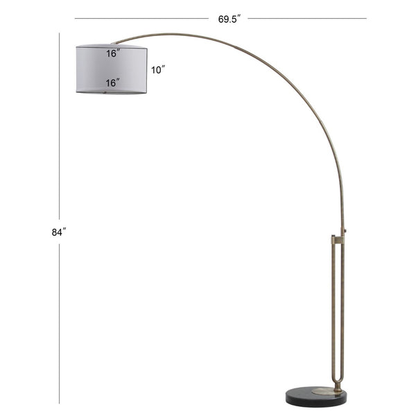 Safavieh POLARIS Arc Floor Lamp in Chrome – Sleek Design, Marble Base & Adjustable Light for Modern Spaces LIT4349A