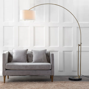 Safavieh POLARIS Arc Floor Lamp in Chrome – Sleek Design, Marble Base & Adjustable Light for Modern Spaces LIT4349A