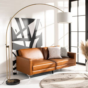 Safavieh POLARIS Arc Floor Lamp in Chrome – Sleek Design, Marble Base & Adjustable Light for Modern Spaces LIT4349A