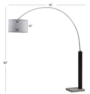 Safavieh COSMOS, 83-Inch Black Arc Floor Lamp - Modern Design for Stylish Living Spaces & Bright Reading Areas LIT4350A