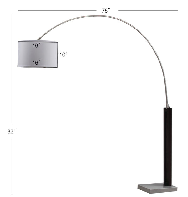 Safavieh COSMOS, 83-Inch Black Arc Floor Lamp - Modern Design for Stylish Living Spaces & Bright Reading Areas LIT4350A