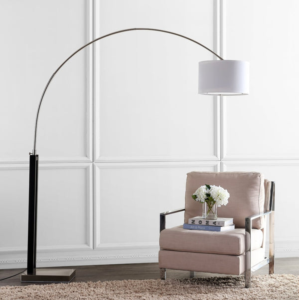 Safavieh COSMOS, 83-Inch Black Arc Floor Lamp - Modern Design for Stylish Living Spaces & Bright Reading Areas LIT4350A
