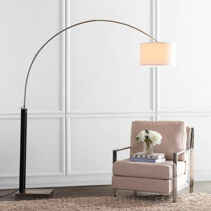 Safavieh COSMOS, 83-Inch Black Arc Floor Lamp - Modern Design for Stylish Living Spaces & Bright Reading Areas LIT4350A