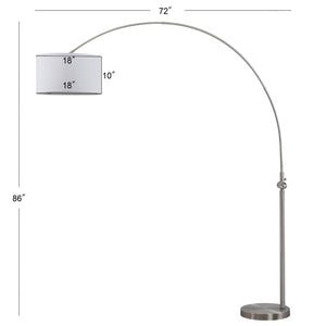 Safavieh ASCELLA, 86-Inch Matte Black Iron Arc Floor Lamp – Modern Elegance for Stylish Living Spaces LIT4351A