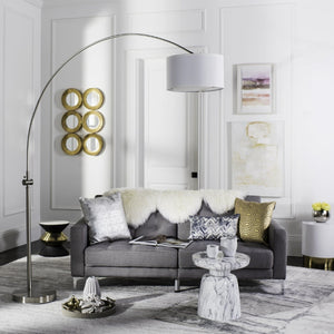 Safavieh ASCELLA, 86-Inch Matte Black Iron Arc Floor Lamp – Modern Elegance for Stylish Living Spaces LIT4351A