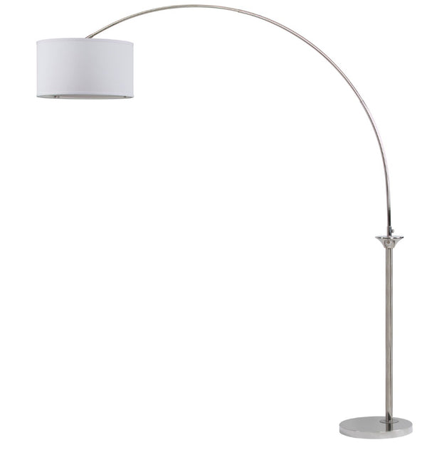 Safavieh MIRA, 84-Inch Nickel Iron Arc Floor Lamp - Modern Ambiance for Living Spaces & Reading Nooks LIT4352A
