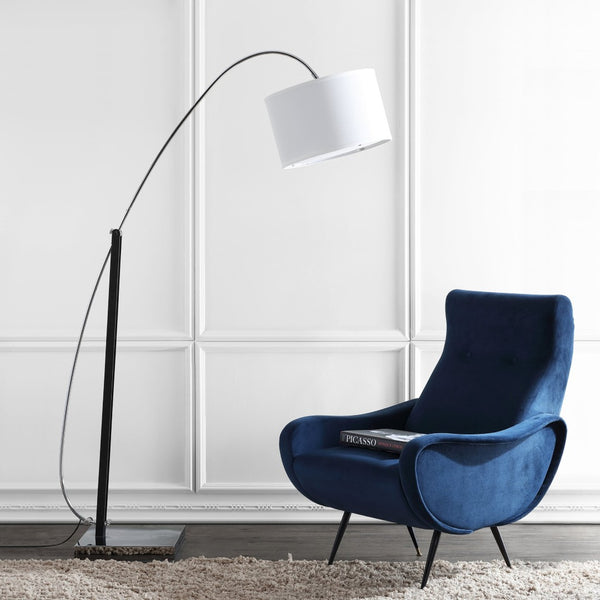 Safavieh LYRA, Extendable Chrome Arc Floor Lamp - Modern Iron Design for Versatile Illumination & Style LIT4353A
