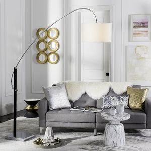 Safavieh LYRA, Extendable Chrome Arc Floor Lamp - Modern Iron Design for Versatile Illumination & Style LIT4353A