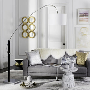 Safavieh LYRA, Extendable Chrome Arc Floor Lamp - Modern Iron Design for Versatile Illumination & Style LIT4353A