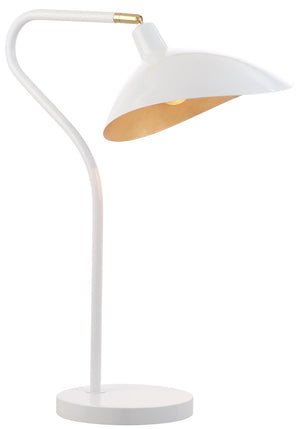 Safavieh GISELLE Table Lamp - Elegant Adjustable Design for Modern Interiors with Warm Ambient Illumination White / Gold LIT4360A