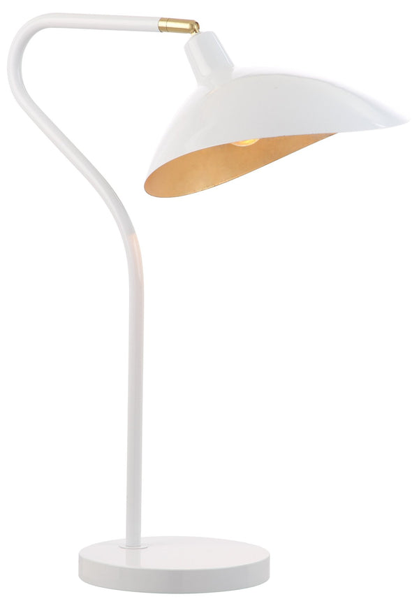 Safavieh GISELLE Table Lamp - Elegant Adjustable Design for Modern Interiors with Warm Ambient Illumination White / Gold LIT4360A