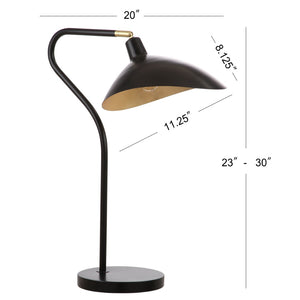 Safavieh GISELLE Table Lamp - Elegant Adjustable Design for Modern Interiors with Warm Ambient Illumination Black / Gold LIT4360B
