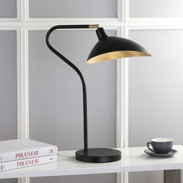 Safavieh GISELLE Table Lamp - Elegant Adjustable Design for Modern Interiors with Warm Ambient Illumination Black / Gold LIT4360B
