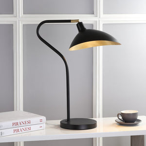 Safavieh GISELLE Table Lamp - Elegant Adjustable Design for Modern Interiors with Warm Ambient Illumination Black / Gold LIT4360B