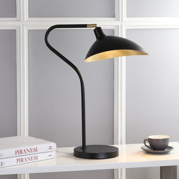 Safavieh GISELLE Table Lamp - Elegant Adjustable Design for Modern Interiors with Warm Ambient Illumination Black / Gold LIT4360B