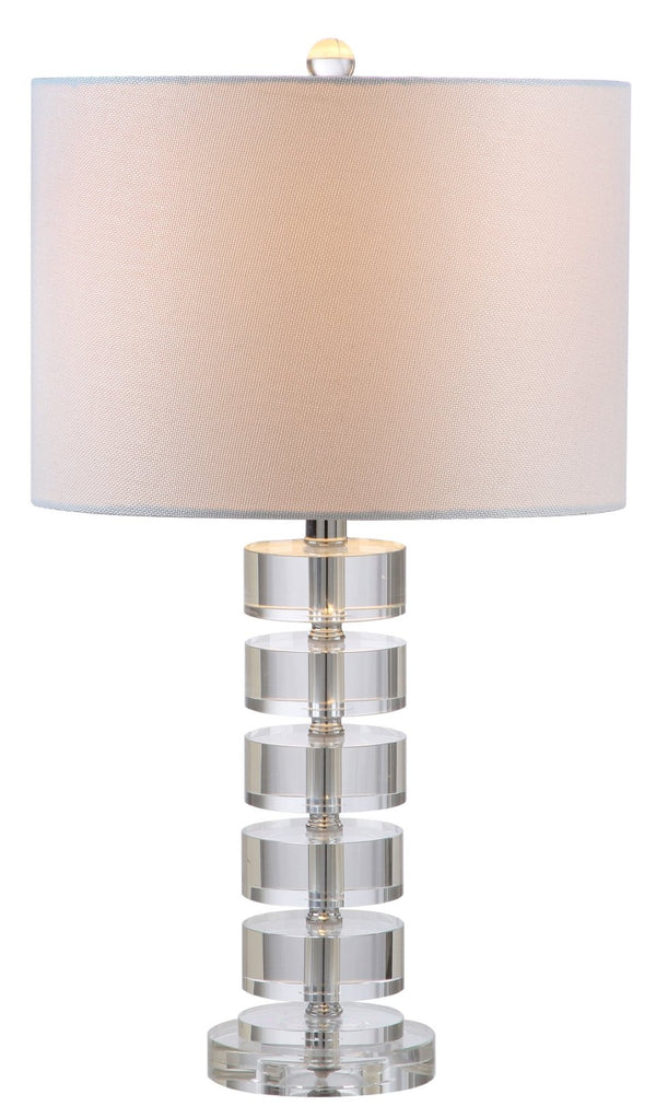 Safavieh FRANCES, Elegant 25-Inch Crystal Table Lamp Set of 2 with Off-White Shades for Timeless Decor LIT4364A-SET2